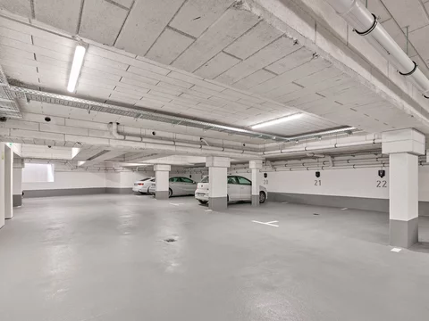 Foto: Tiefgarage des schlüsselfertigen Wohnungsneubaus von Gottlob Rommel