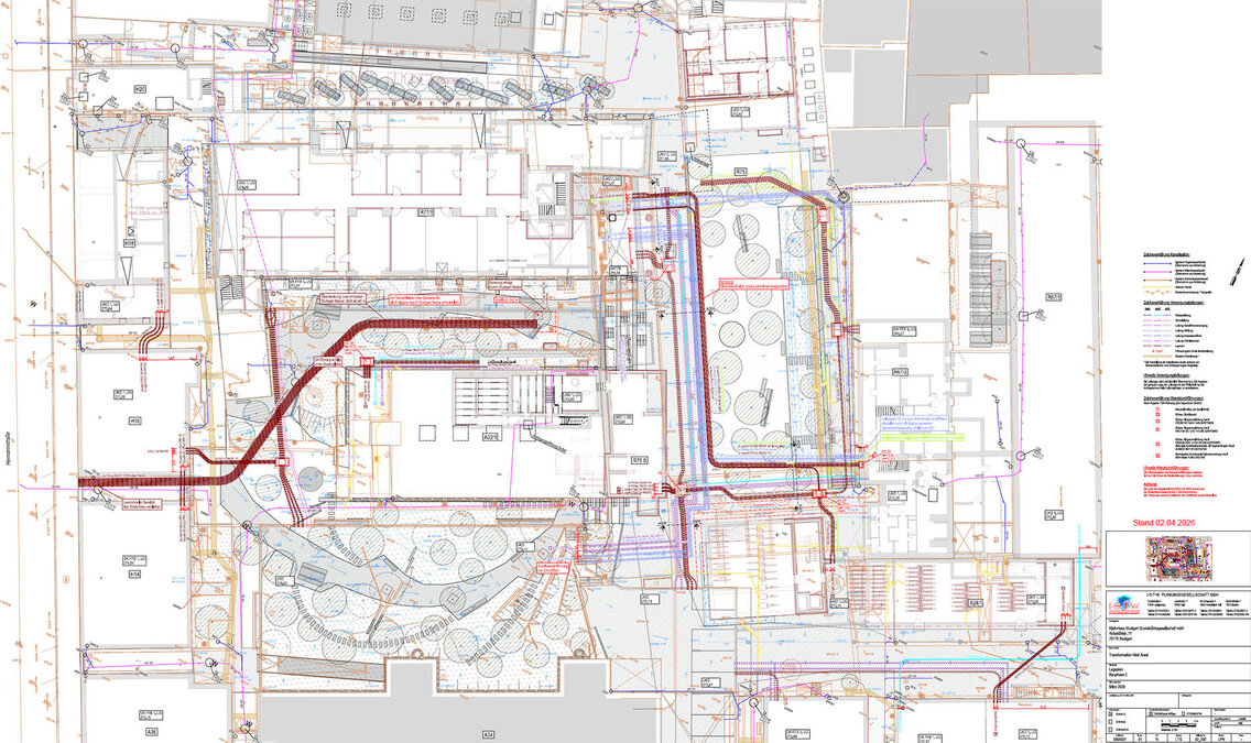 Plan vom Klett-Areal, Stuttgart